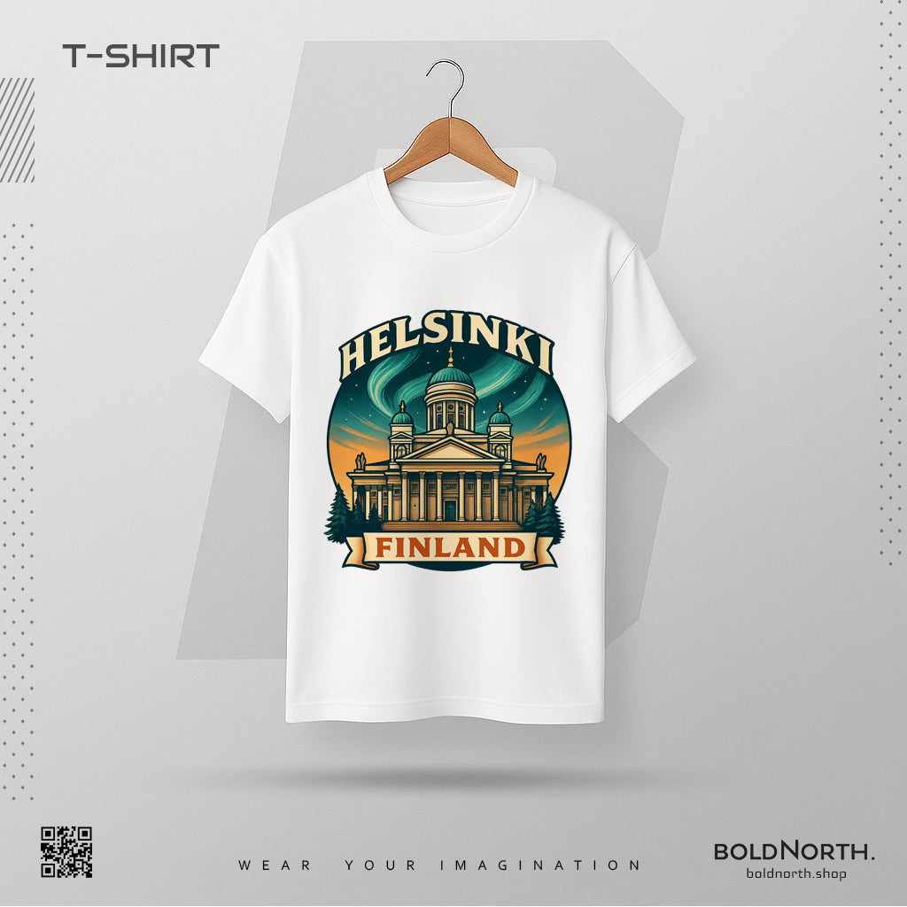 Helsinki Skyline – Finland Pride T Shirt