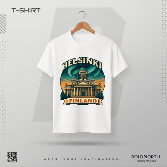 Helsinki Skyline – Finland Pride T Shirt