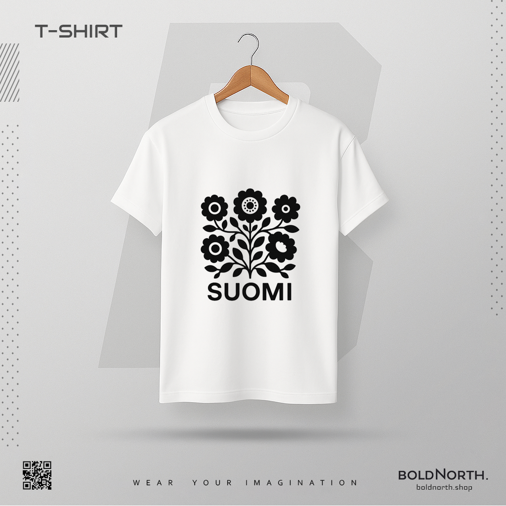 Nordic Art Black Design T-Shirt