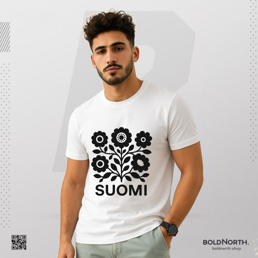 Nordic Art Black Design T-Shirt